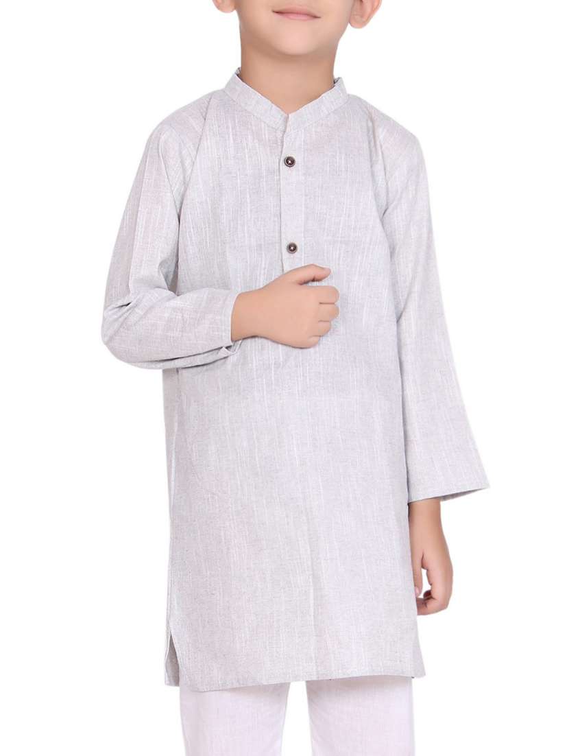 grey cotton kurta set