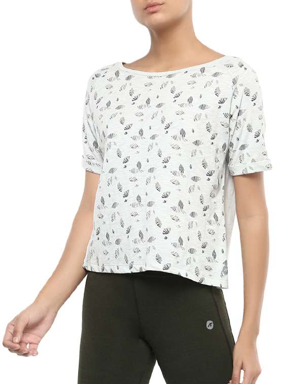 leaf print tee - 15330307 -  Zoom Image - 0