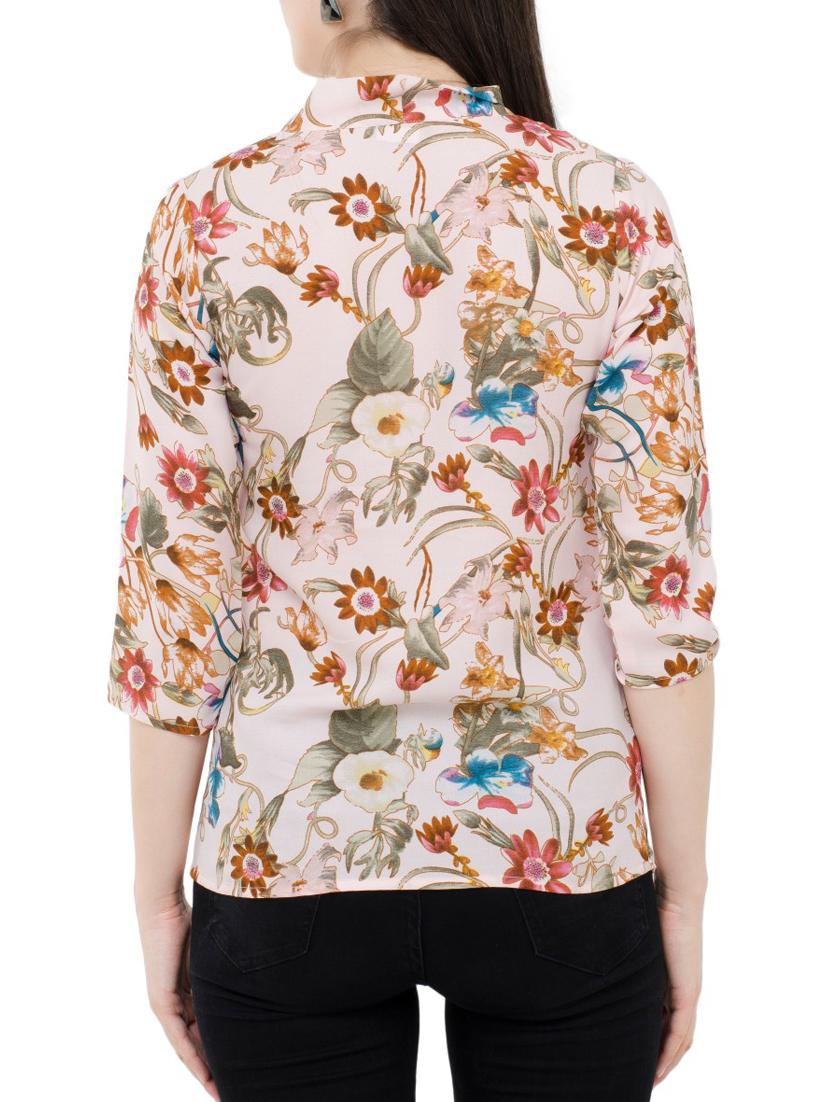 self tie neck top - 15331432 - Standard Image - 2