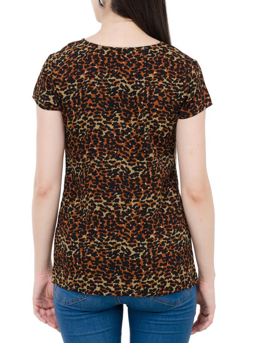 women's straight v neck top - 15331441 - Standard Image - 2
