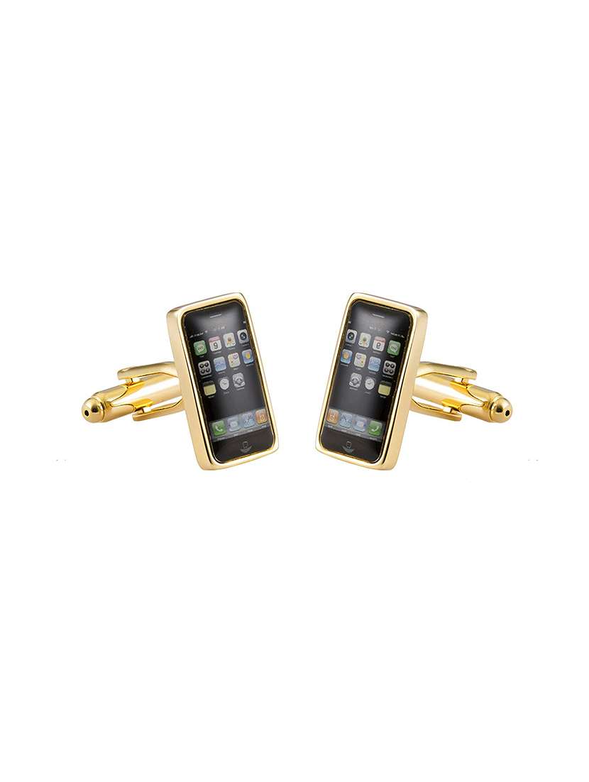 gold metal cufflink