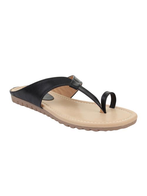 black one toe sandal - 15334417 - Standard Image - 0