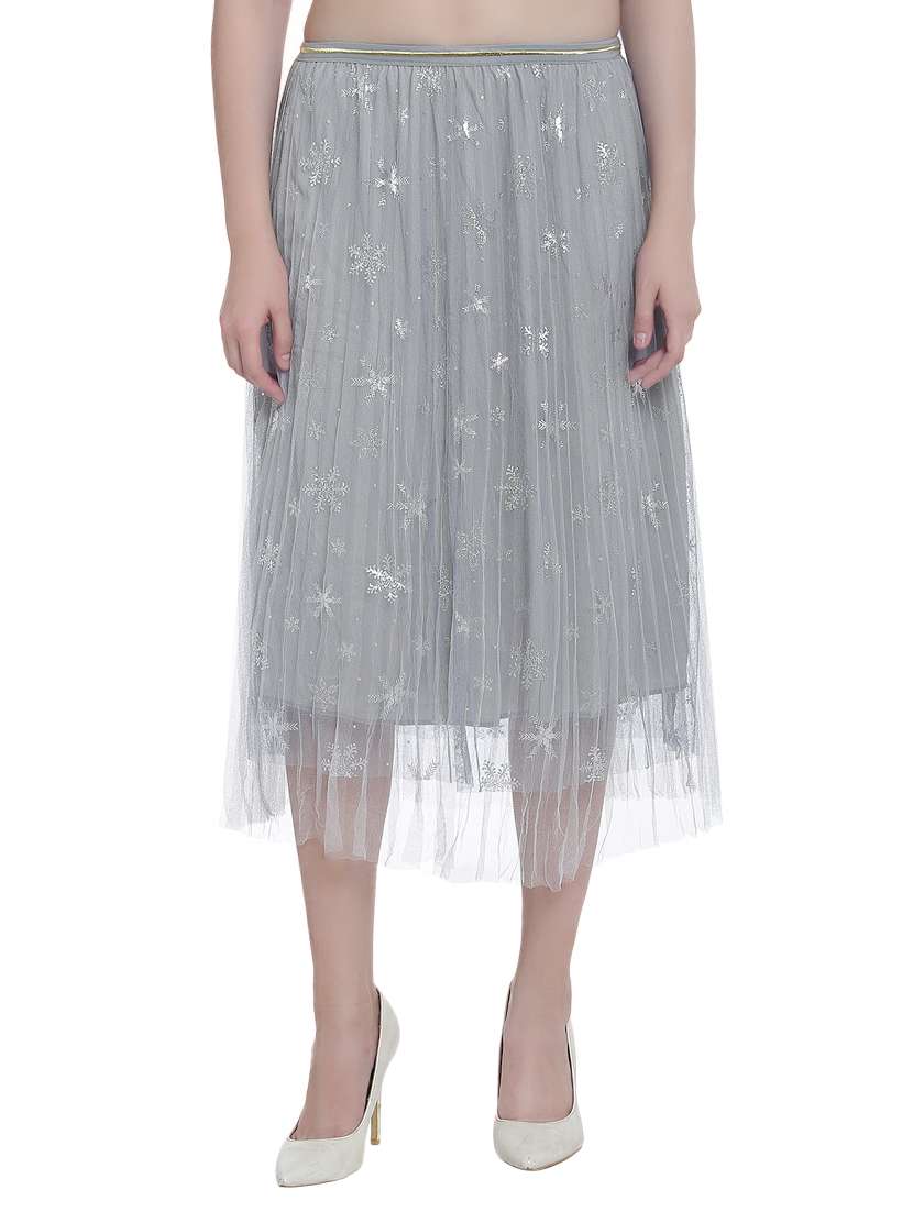 mesh net overlay midi skirt