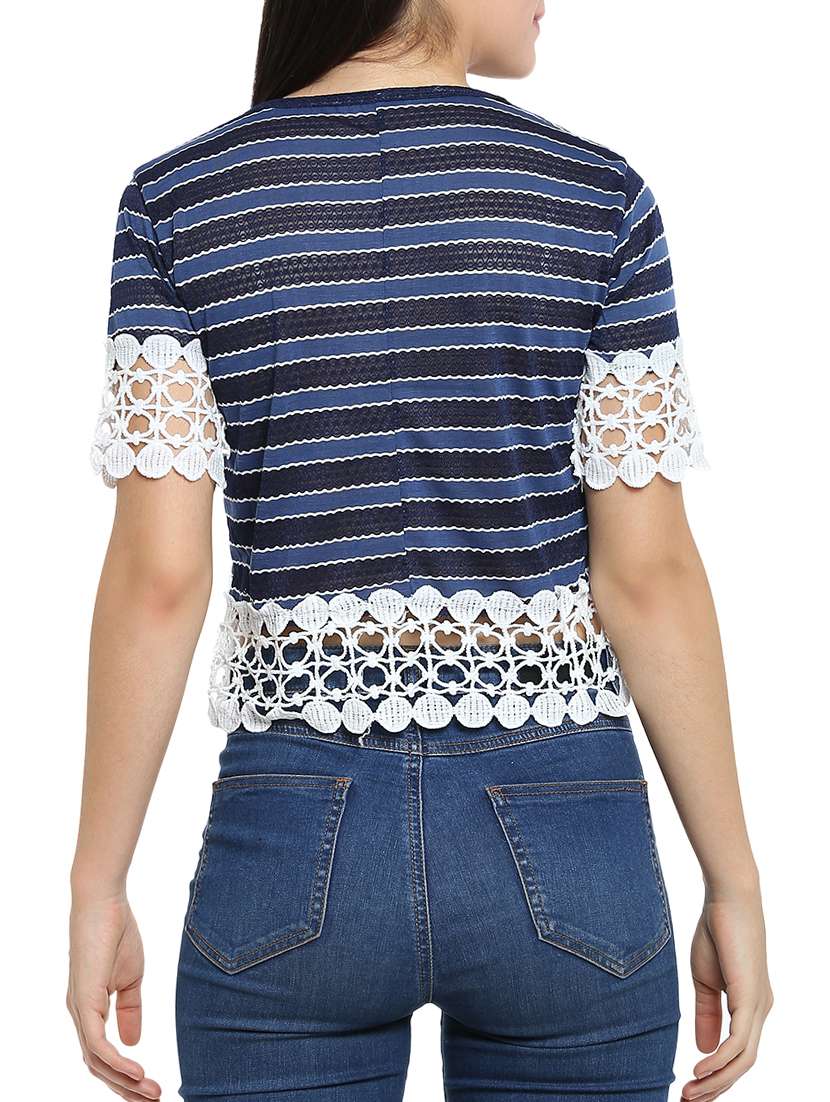 women's straight round neck top - 15336022 -  Standard Image - 2