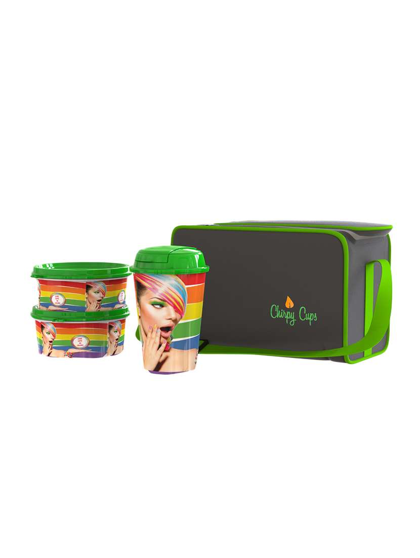 set of 2 lunch boxes and 1 medium sipper (500 ml)
