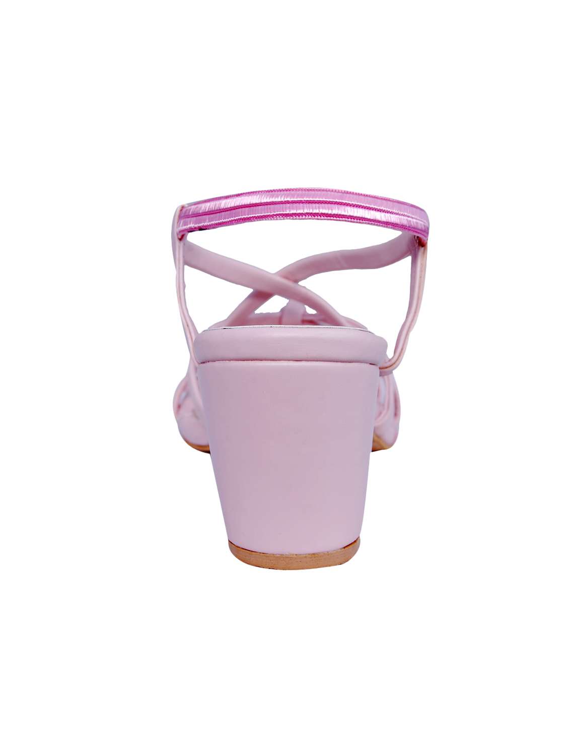 pink pu back strap sandals - 15338206 -  Standard Image - 2