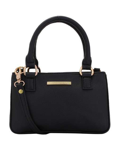 black leatherette (pu) handbag - 15338928 - Standard Image - 0