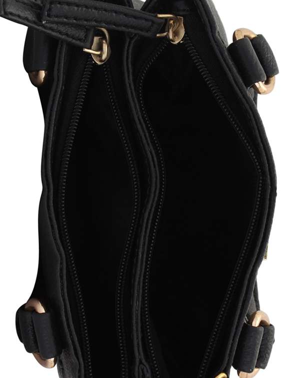 black leatherette (pu) handbag - 15338928 - Standard Image - 2
