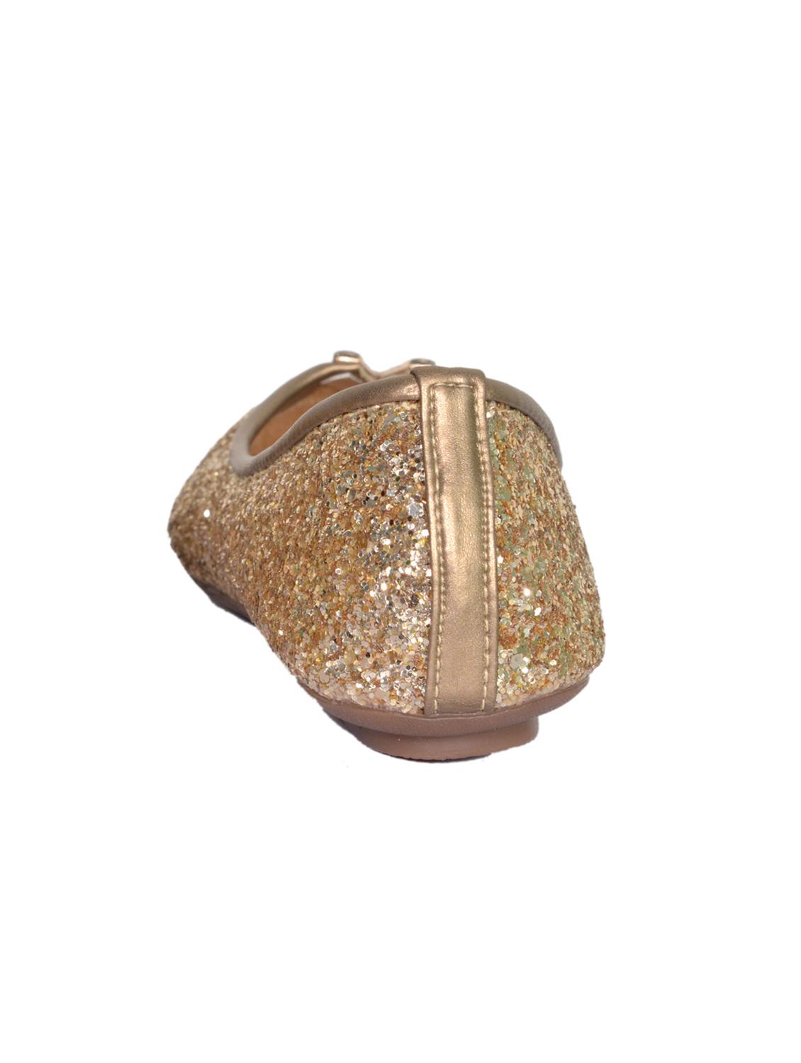 gold pu slip on ballerina - 15339293 - Standard Image - 2