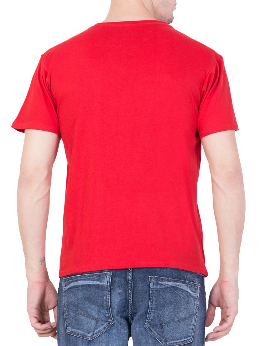 red cotton chest print tshirt - 15340702 - Standard Image - 2