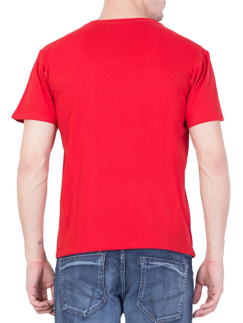 red cotton chest print tshirt - 15340704 - Standard Image - 2