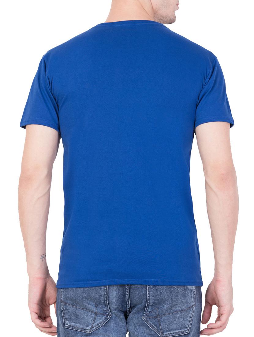 blue cotton chest print tshirt - 15340711 - Standard Image - 2