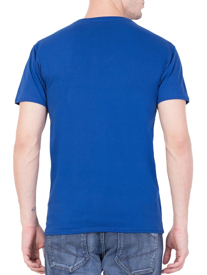 blue cotton chest print tshirt - 15340713 - Standard Image - 2