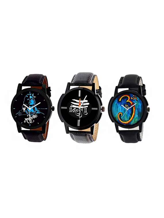 gen-z heavy dial shivratri special mahadev watch combo for men