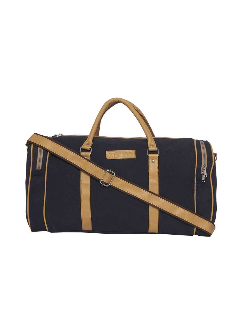 black leatherette (pu) dufflebag