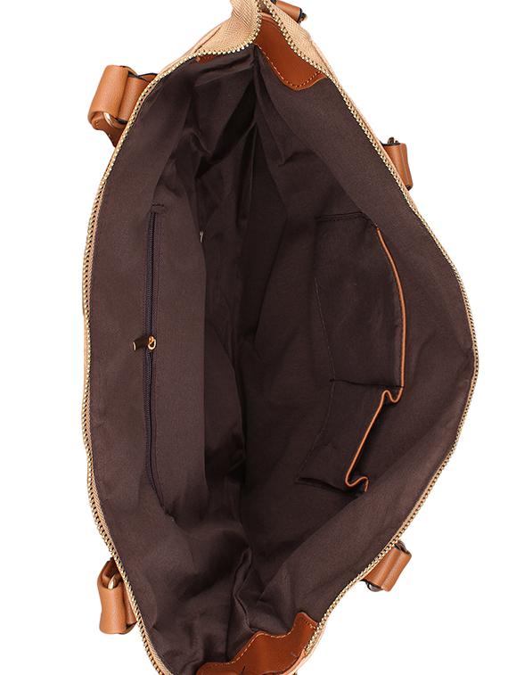 cream leatherette (pu) handbag - 15352923 - Standard Image - 2