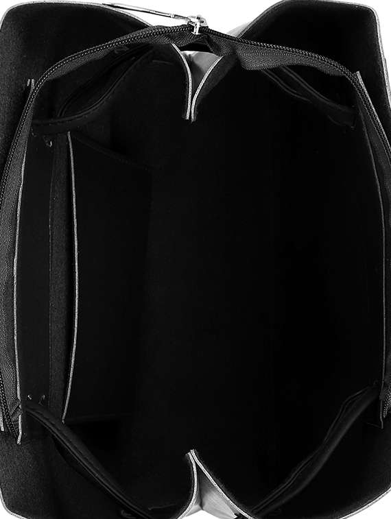 black leatherette (pu) regular tote - 15352930 -  Standard Image - 2