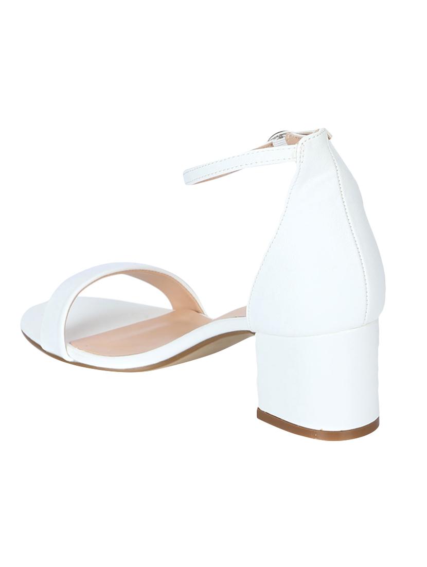 white ankle strap sandals - 15354104 - Standard Image - 2