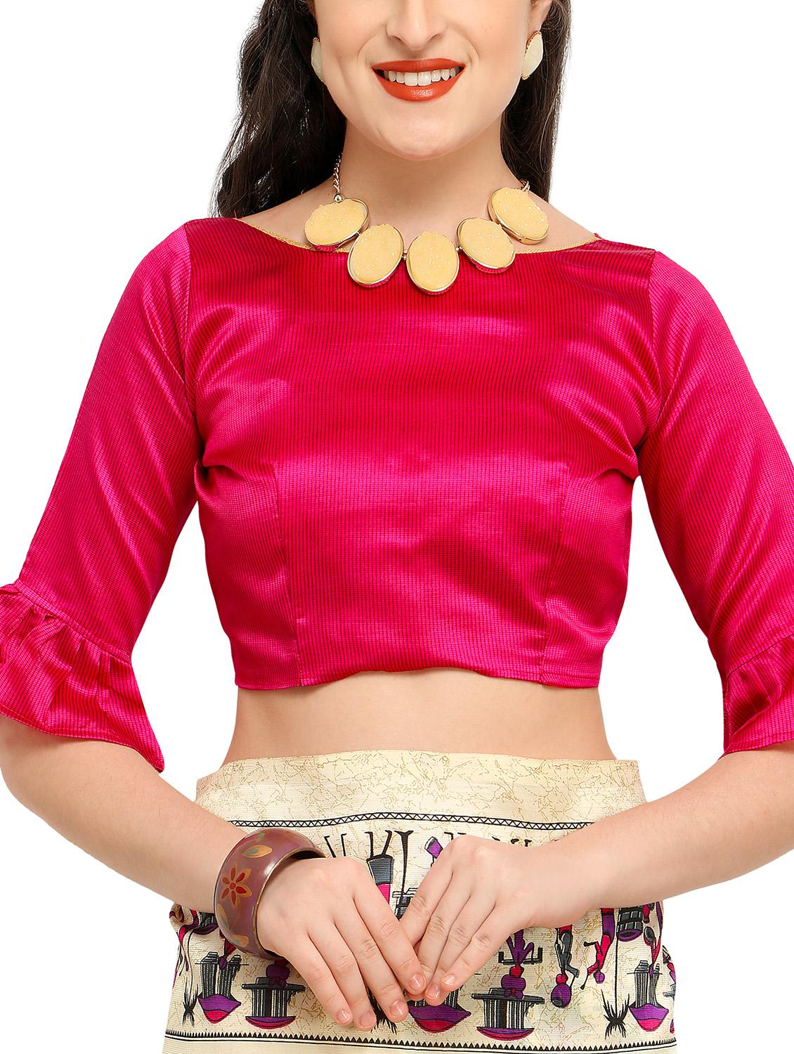 conversational bordered saree with blouse - 15354188 - Standard Image - 2