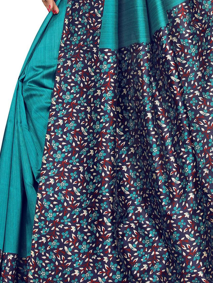 ditsy floral bordered saree with blouse - 15354220 - Standard Image - 2