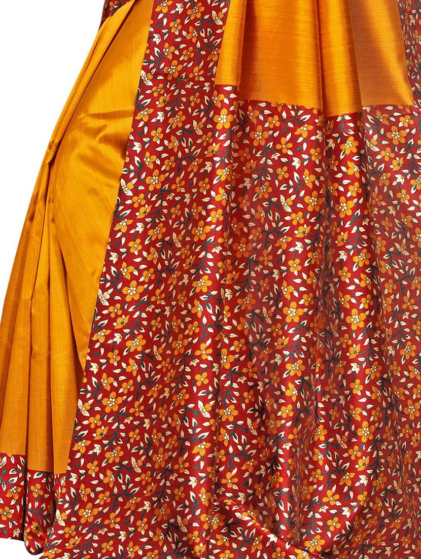 ditsy floral bordered saree with blouse - 15354221 - Standard Image - 2