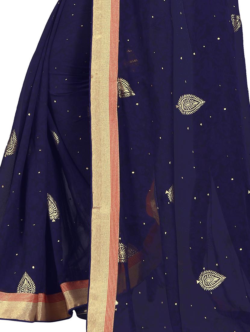 floral printed saree with blouse - 15354225 - Standard Image - 2