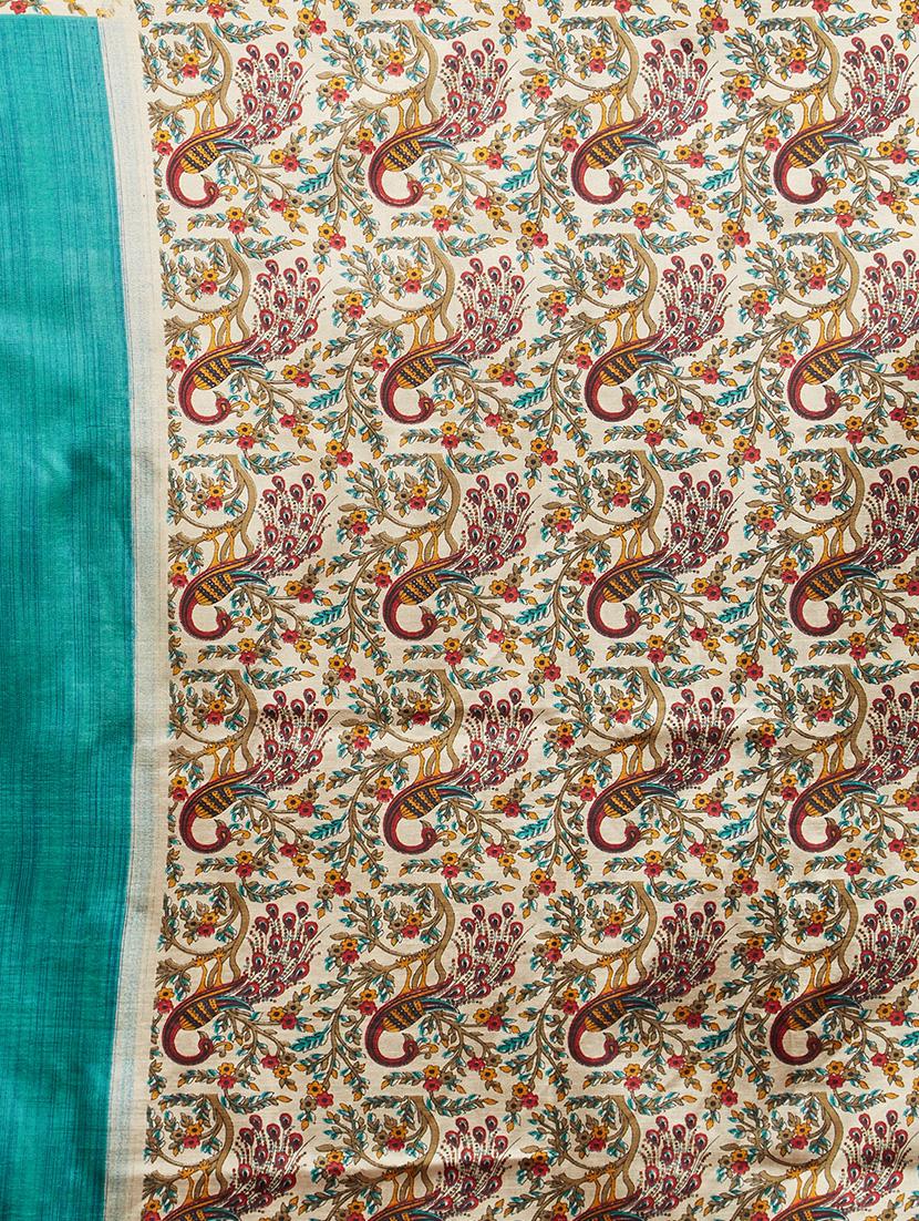 disty floral bordered saree with blouse - 15354270 - Standard Image - 2