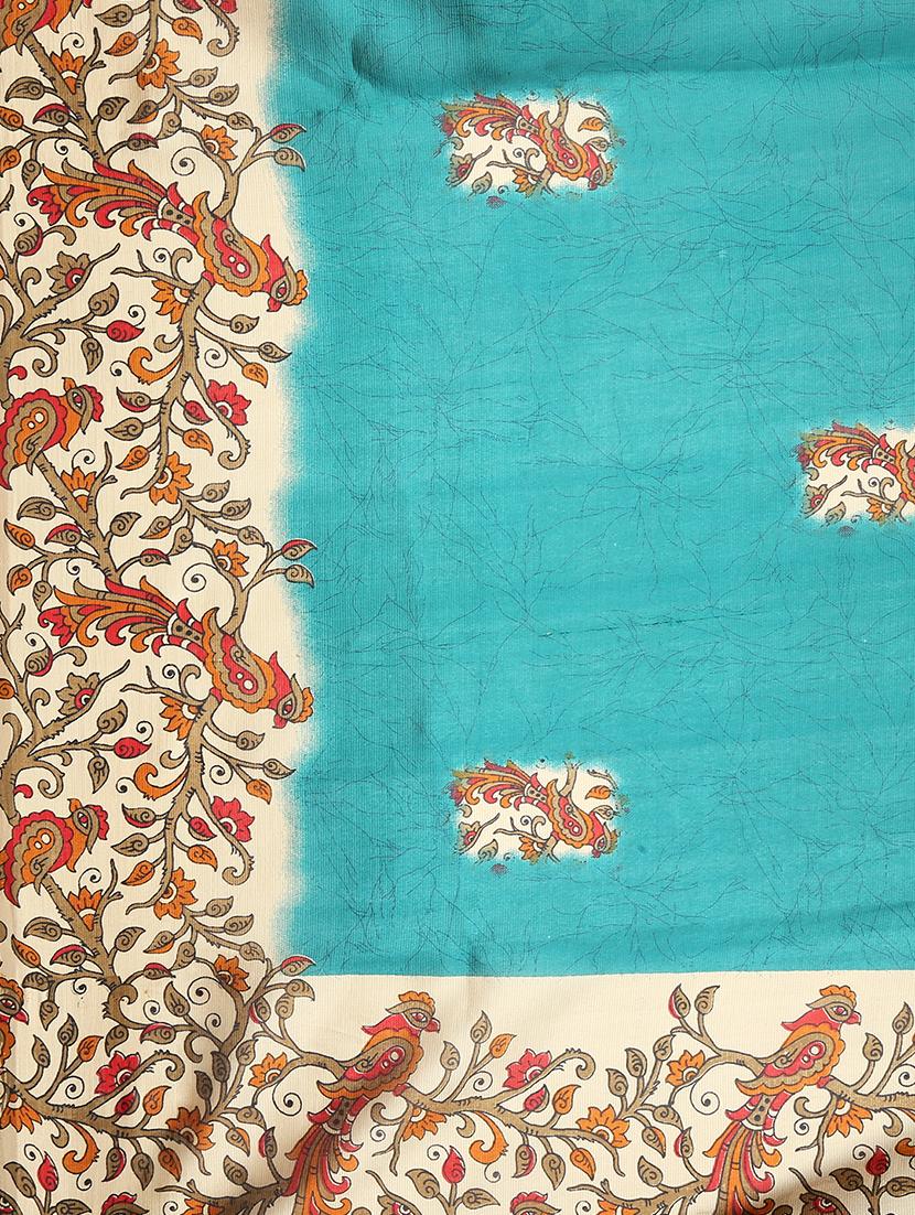 contrast bordered saree with blouse - 15354273 - Standard Image - 2