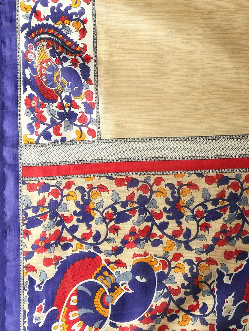contrast bordered saree with blouse - 15354275 - Standard Image - 2