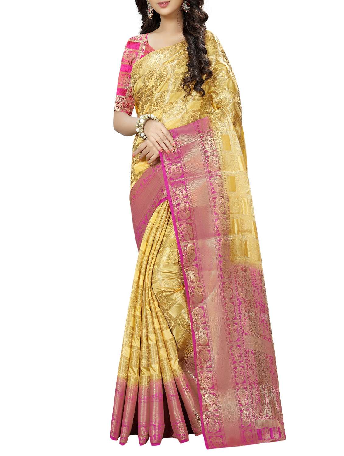 zari woven banarasi saree with blouse