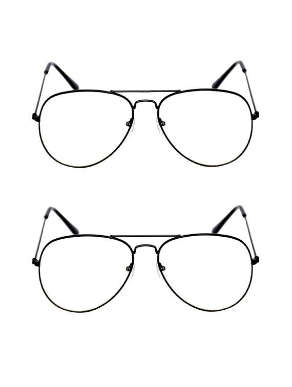 bull-i clear lens aviator frame combo