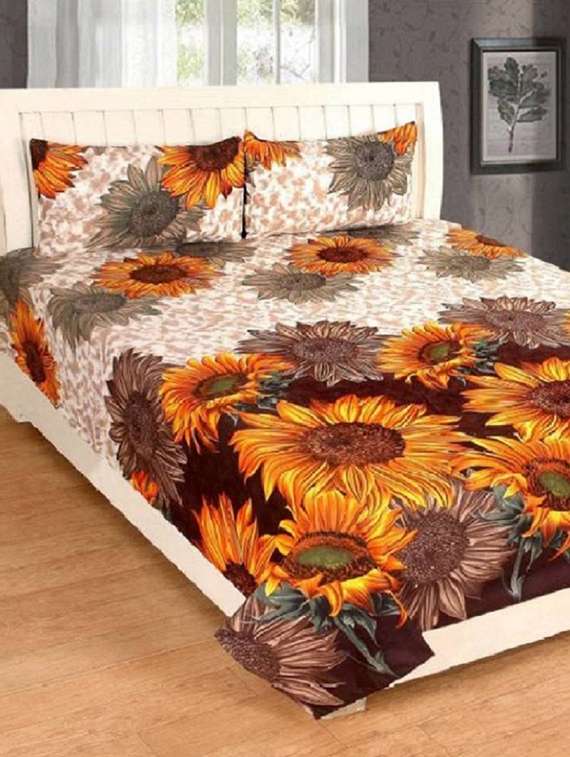 polycotton double bedsheet with 2 pillow covers