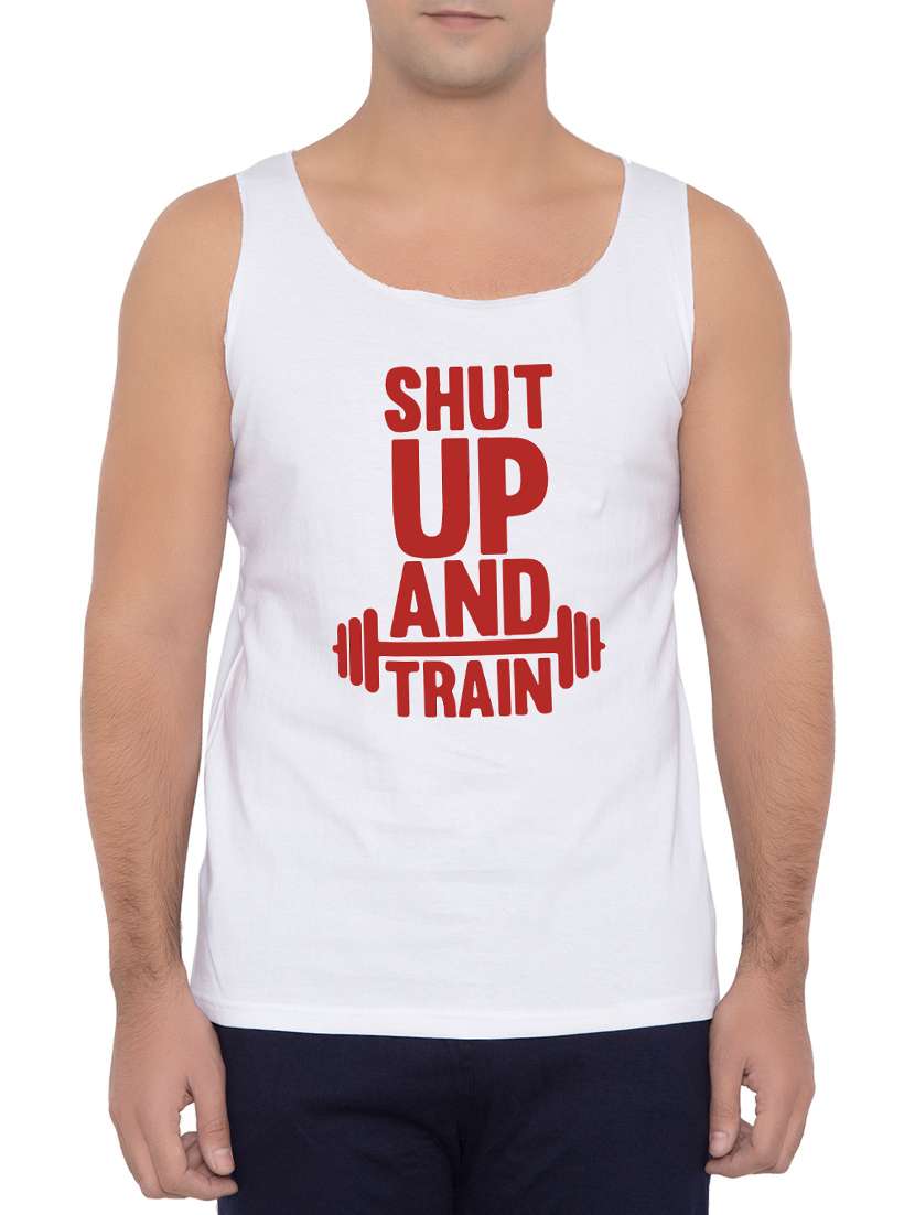 white cotton blend vest