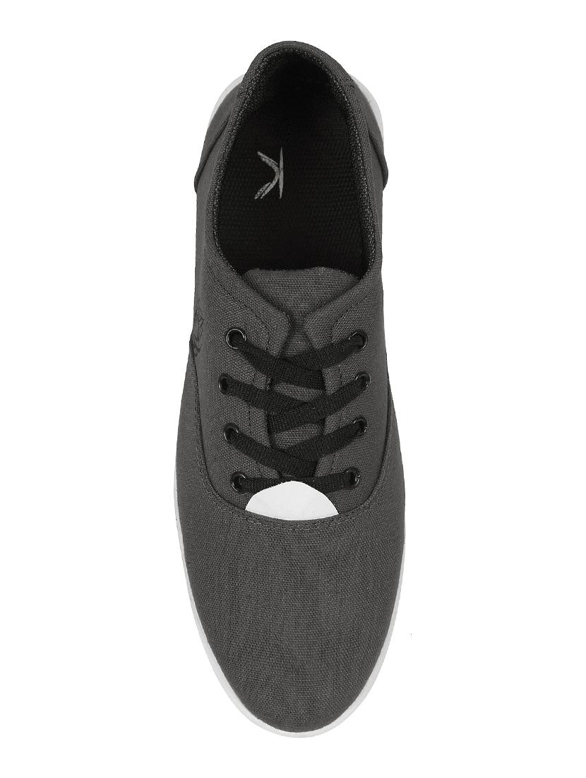 grey canvas lace up sneaker - 15360951 - Standard Image - 2