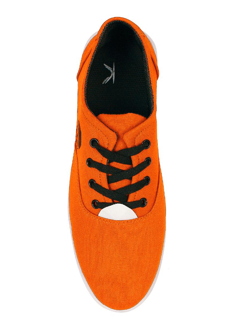 orange canvas lace up sneaker - 15360952 - Standard Image - 2