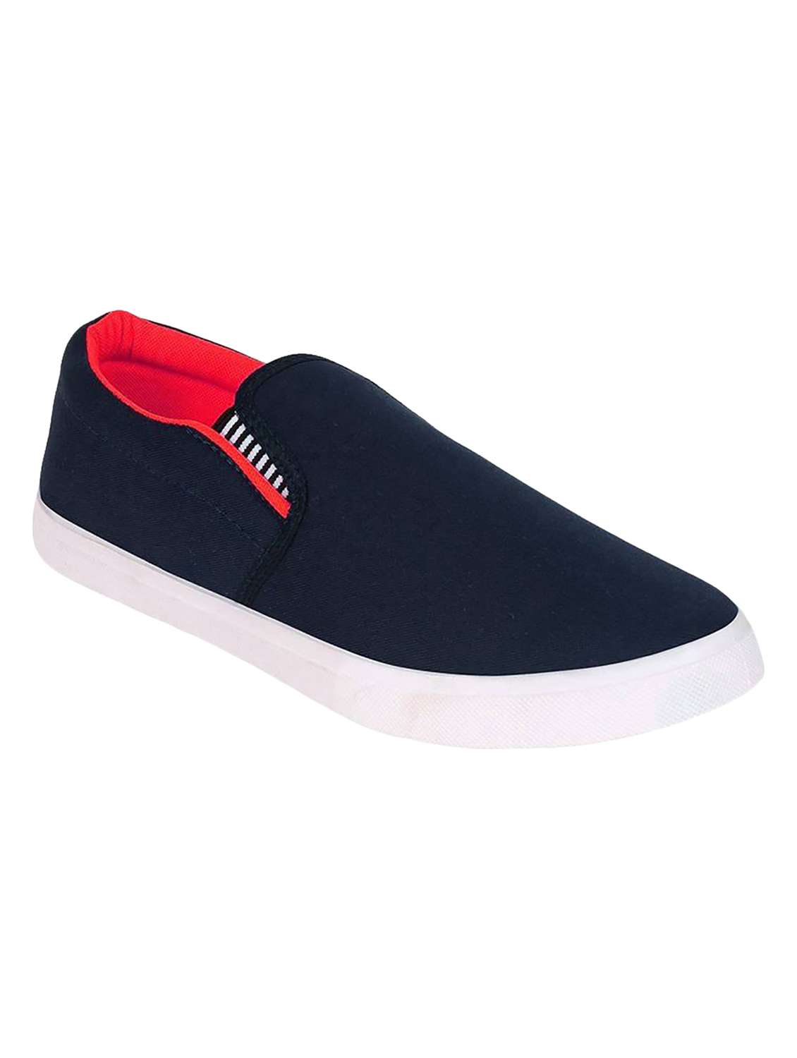 black canvas casual slip on