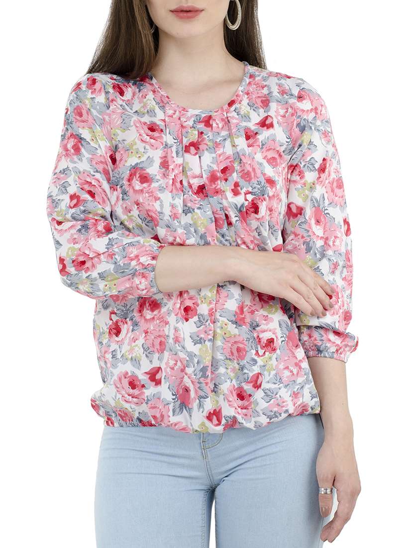 women's straight round neck top