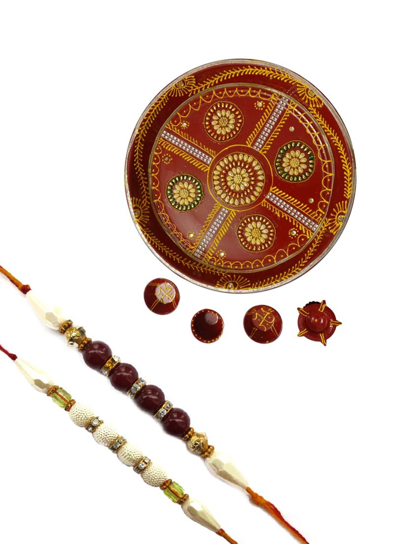 Decorative Rakhi with Pooja Thali