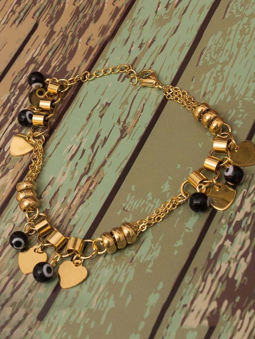 gold metal links bracelet