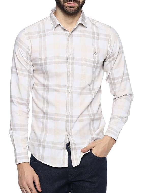 white cotton casual shirt