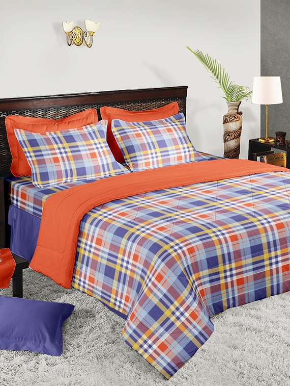 100% mercerized cotton double bedsheet with 2 pillow covers