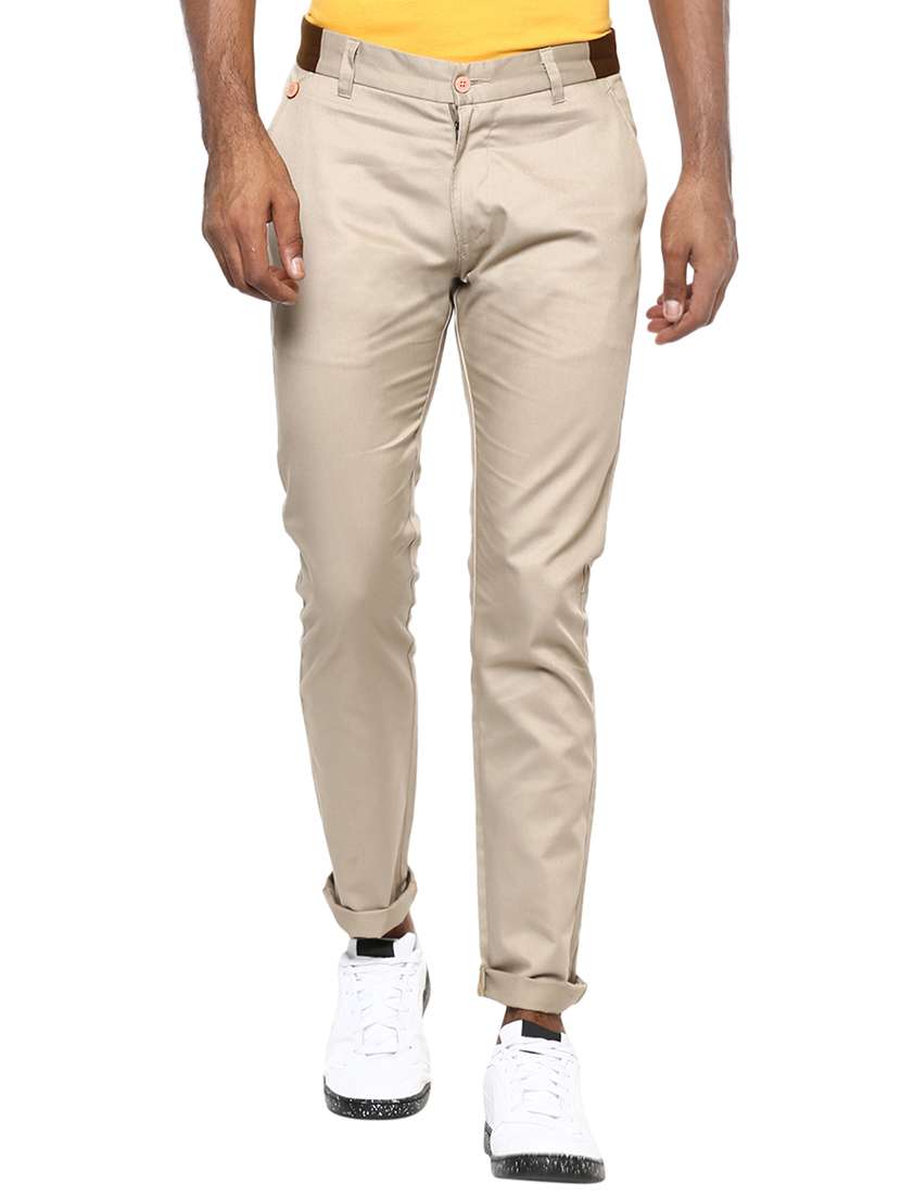 beige cotton chinos casual trouser