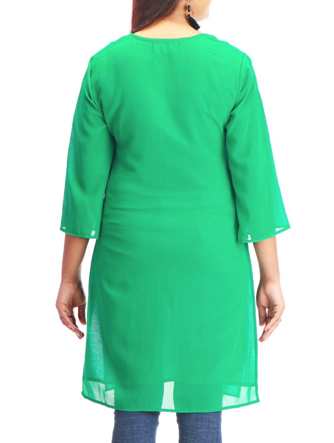 embroidered straight kurti - 15384083 - Standard Image - 2