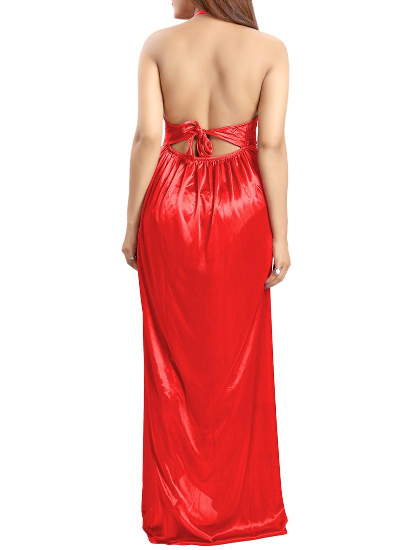 halter neck laced nighty - 15385172 - Standard Image - 2