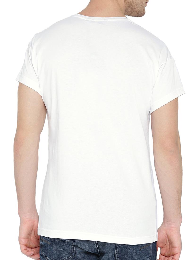 white cotton chest print t-shirt - 15385755 - Standard Image - 2