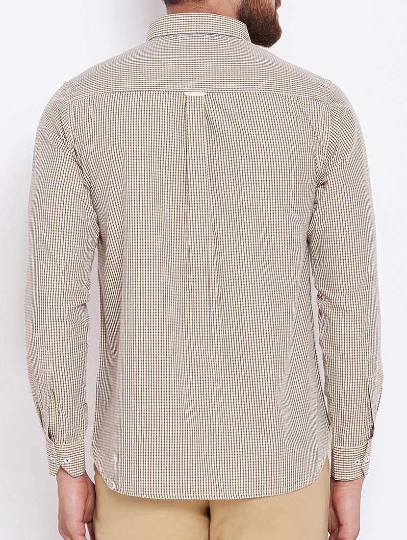 yellow cotton casual shirt - 15386648 - Standard Image - 2