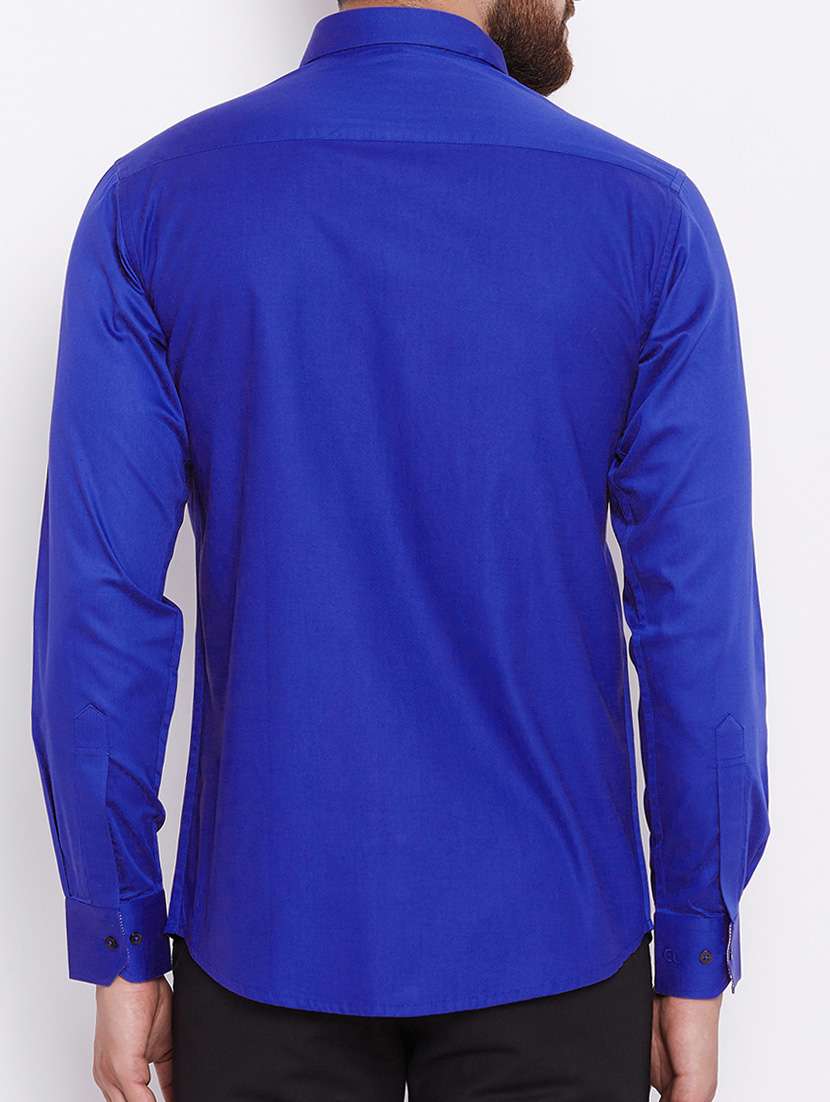 blue cotton casual shirt - 15386672 -  Standard Image - 2