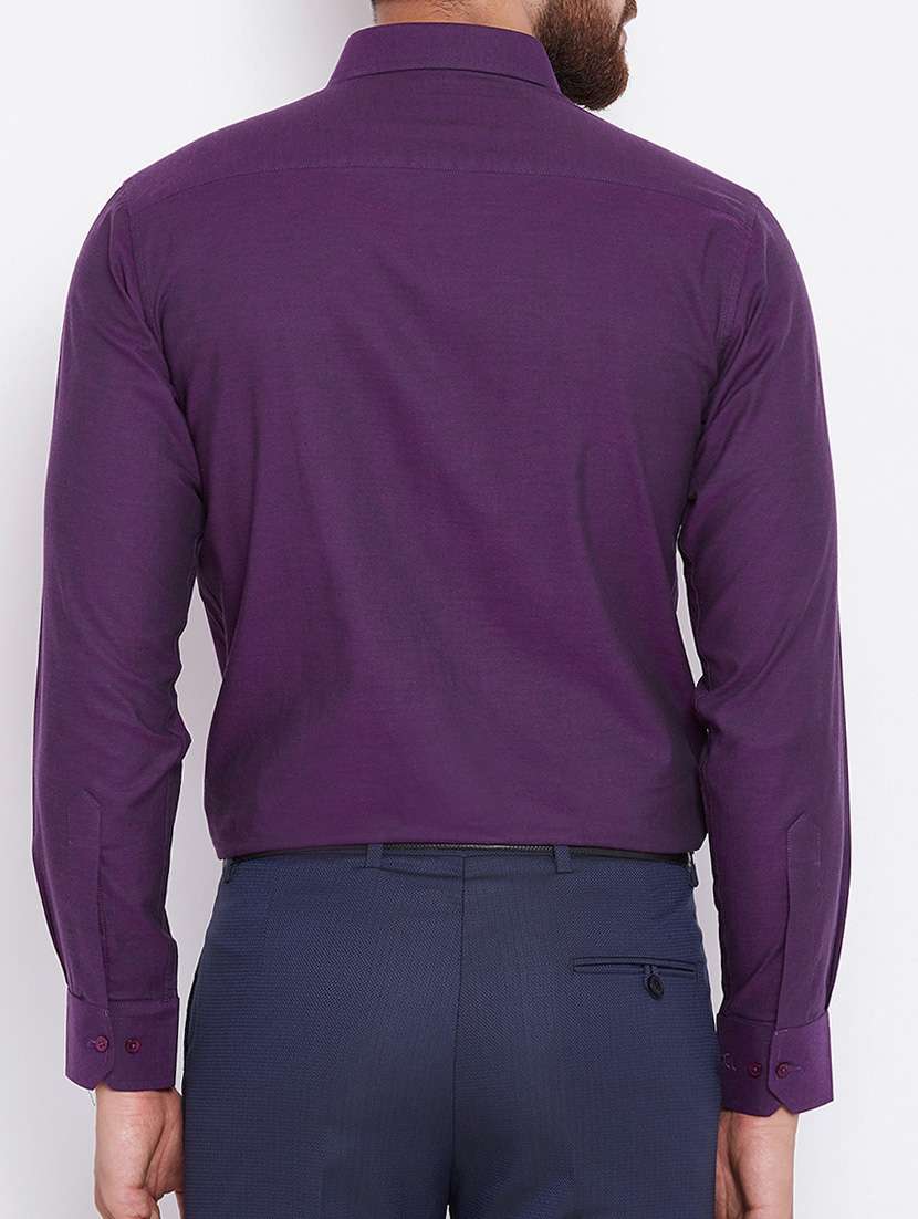 purple cotton formal shirt - 15386685 -  Standard Image - 2