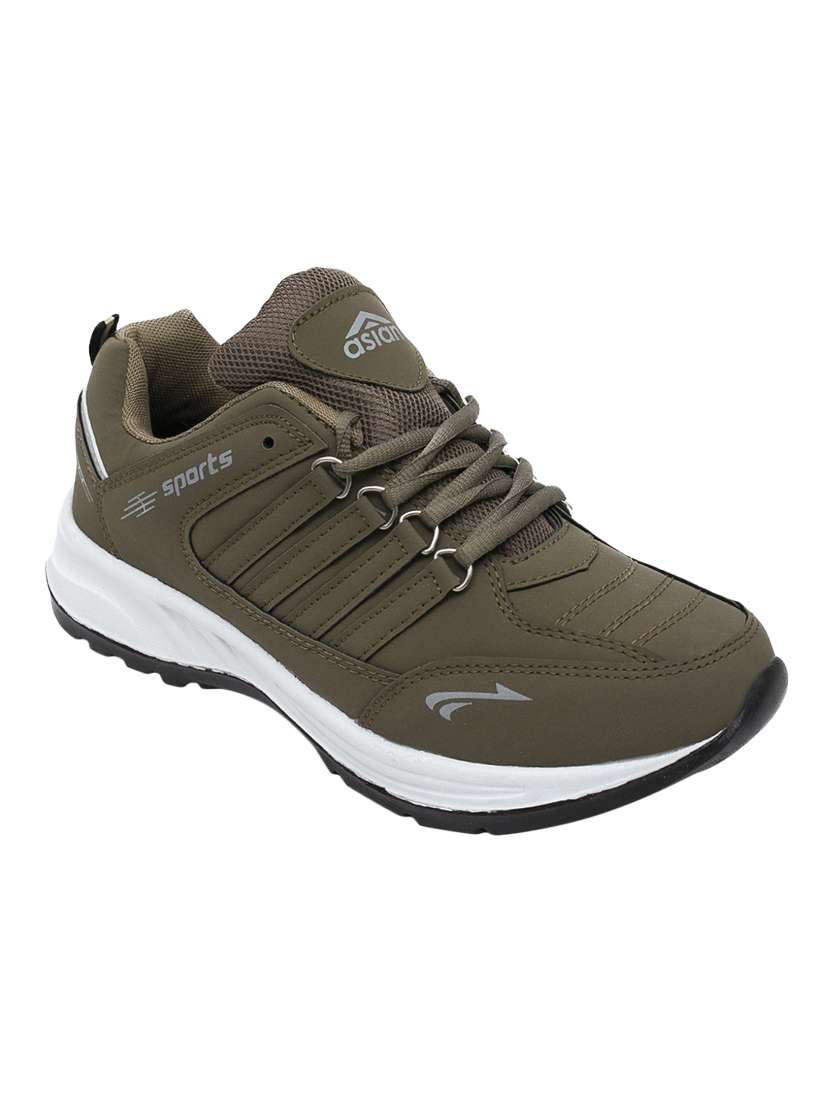 asian green leatherette sport shoe