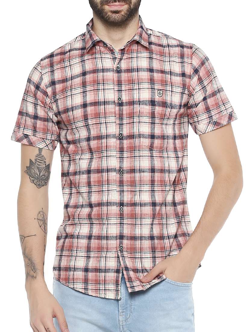 pink linen casual shirt